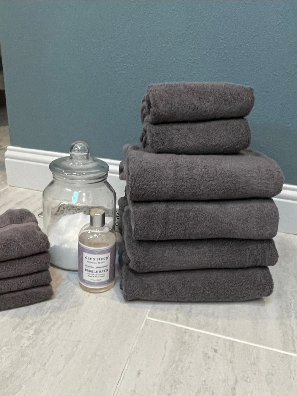 Magnolia Organic 100% Cotton Dark Gray Bath Towels 10 piece set